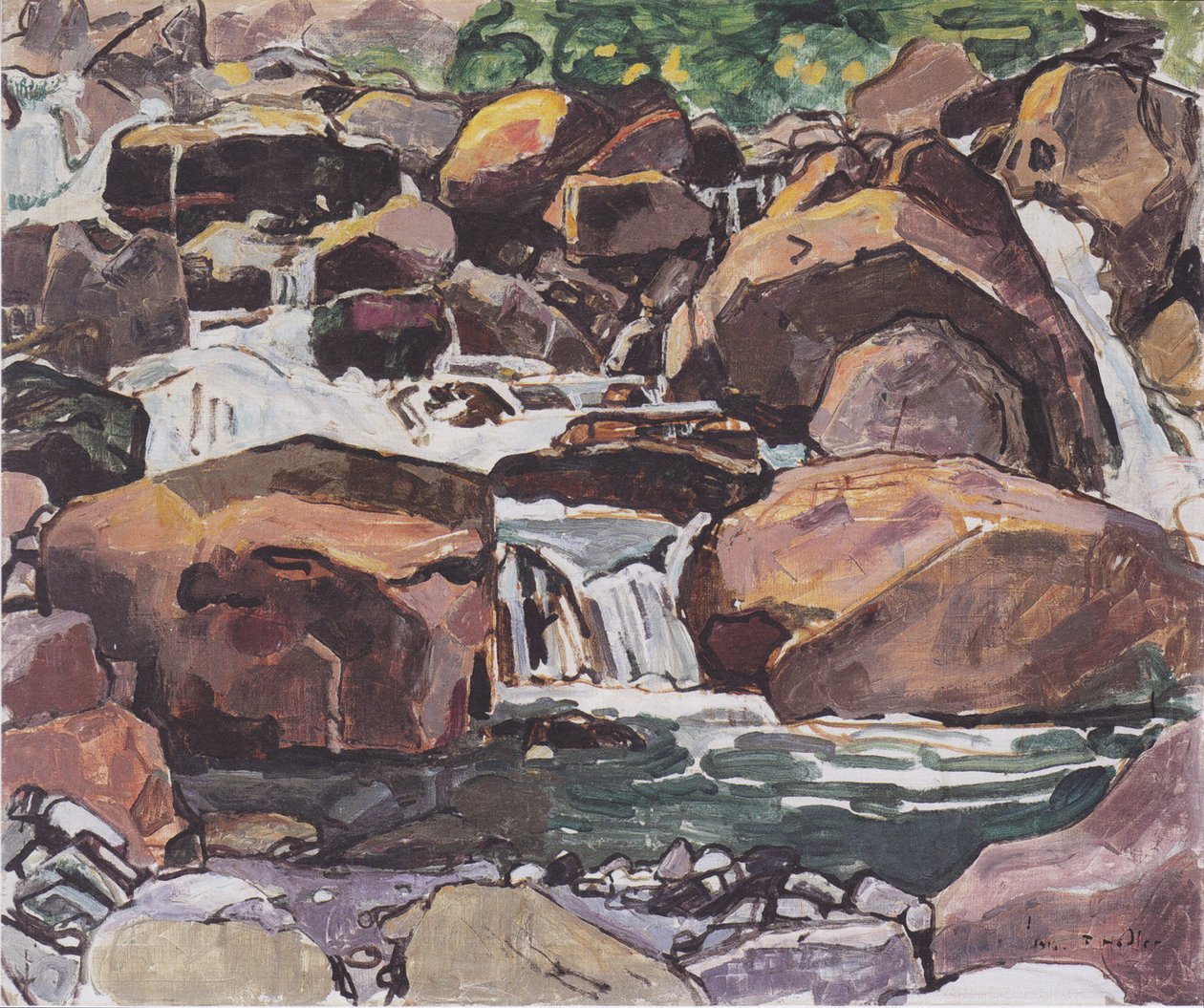 Górski potok w pobliżu Champéry autorstwa Ferdinand Hodler