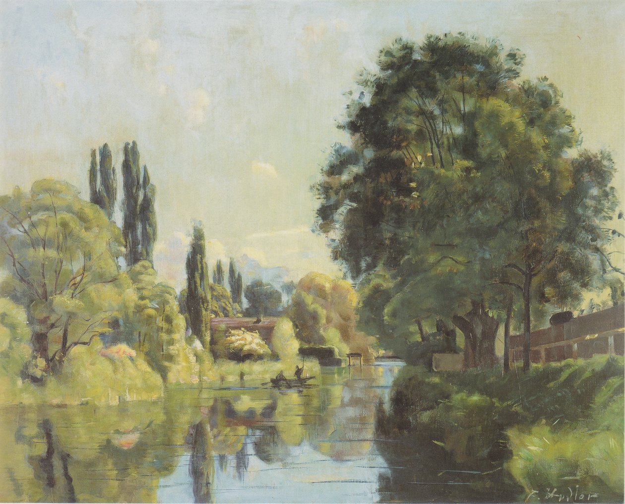 Kanał Aare w pobliżu Thun autorstwa Ferdinand Hodler