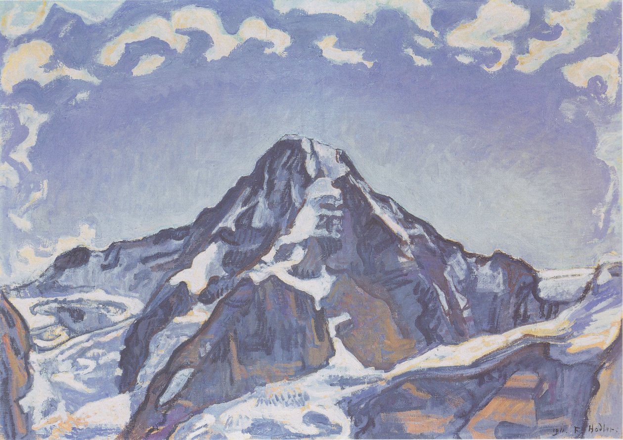 Mnich z chmurami autorstwa Ferdinand Hodler