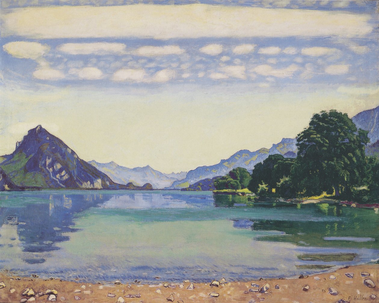 Jezioro Thun z Lessigen autorstwa Ferdinand Hodler