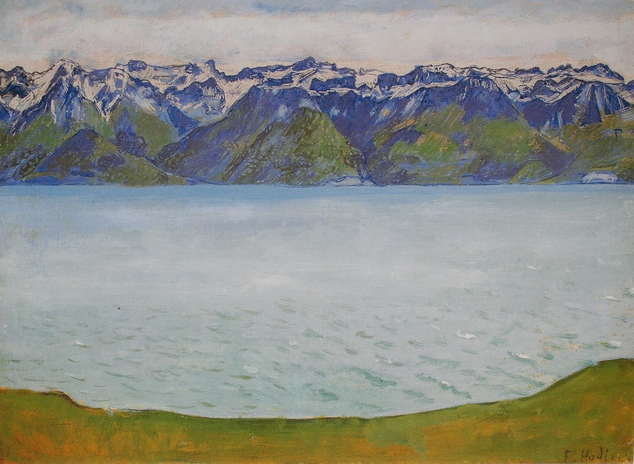 Jezioro Genewskie z górami Savoy autorstwa Ferdinand Hodler