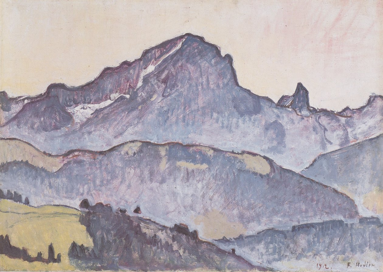 Le Grand Muveran z Villars autorstwa Ferdinand Hodler