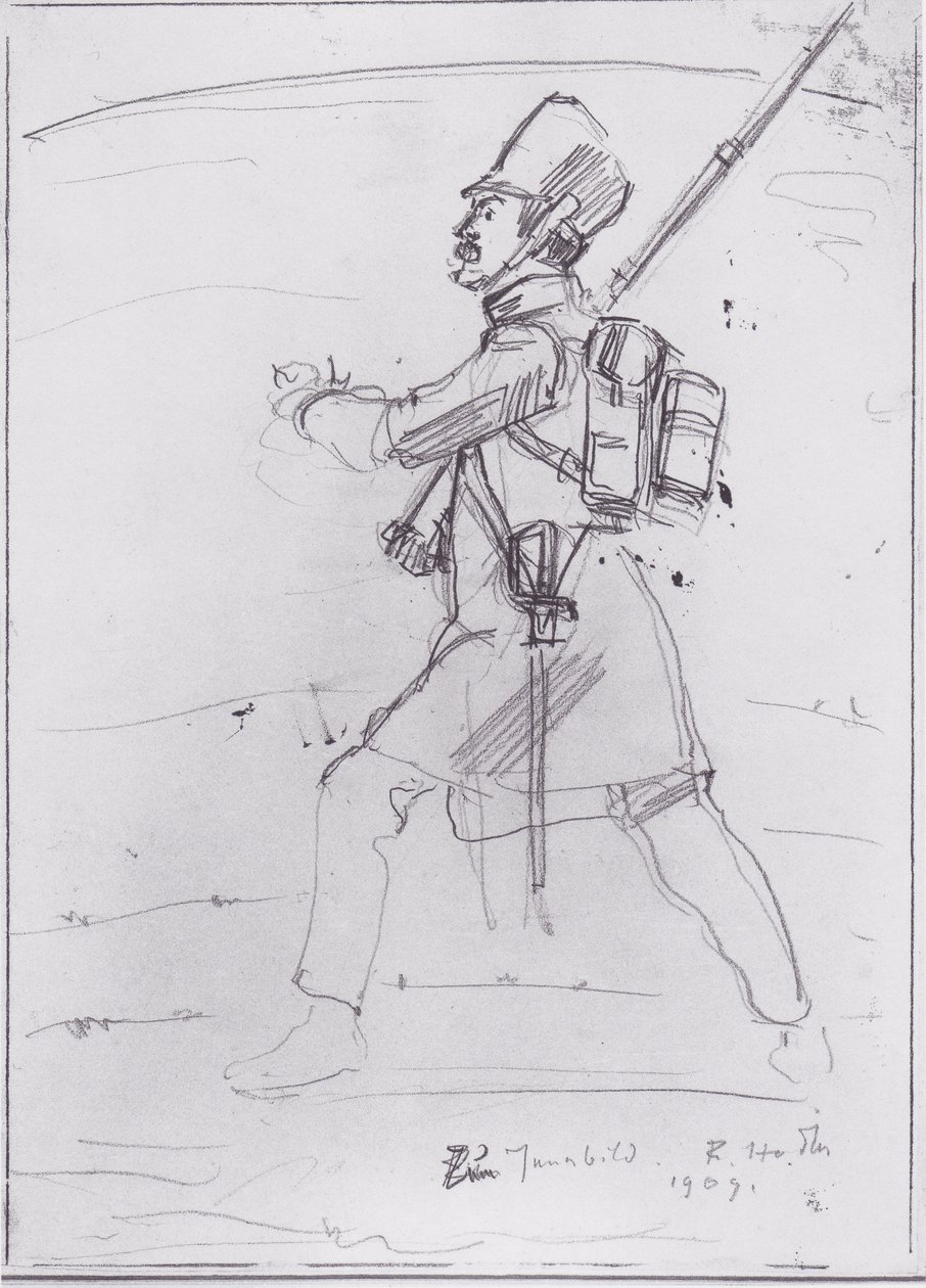 Maszeruje fizylier w lewo autorstwa Ferdinand Hodler