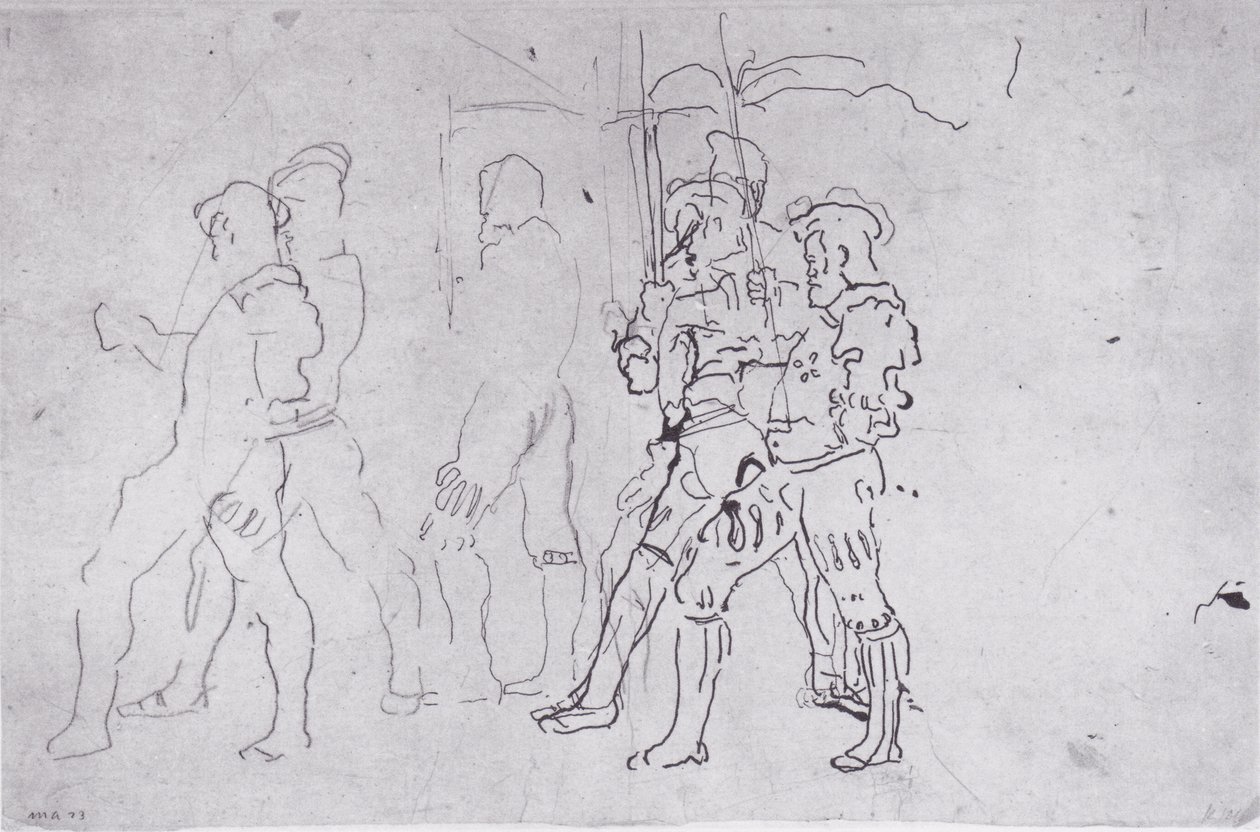 Wojownik kroczący w lewo autorstwa Ferdinand Hodler