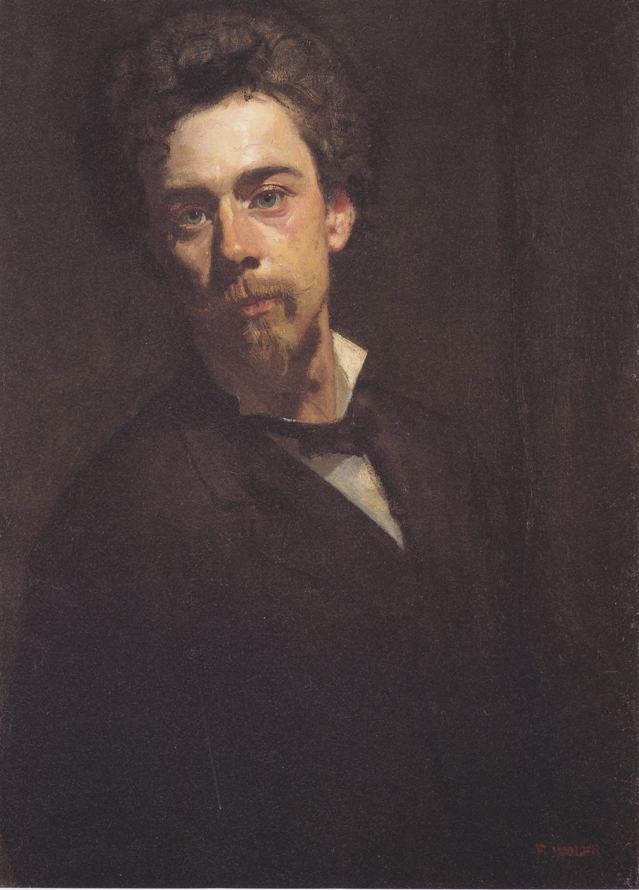 Autoportret ze stójką autorstwa Ferdinand Hodler