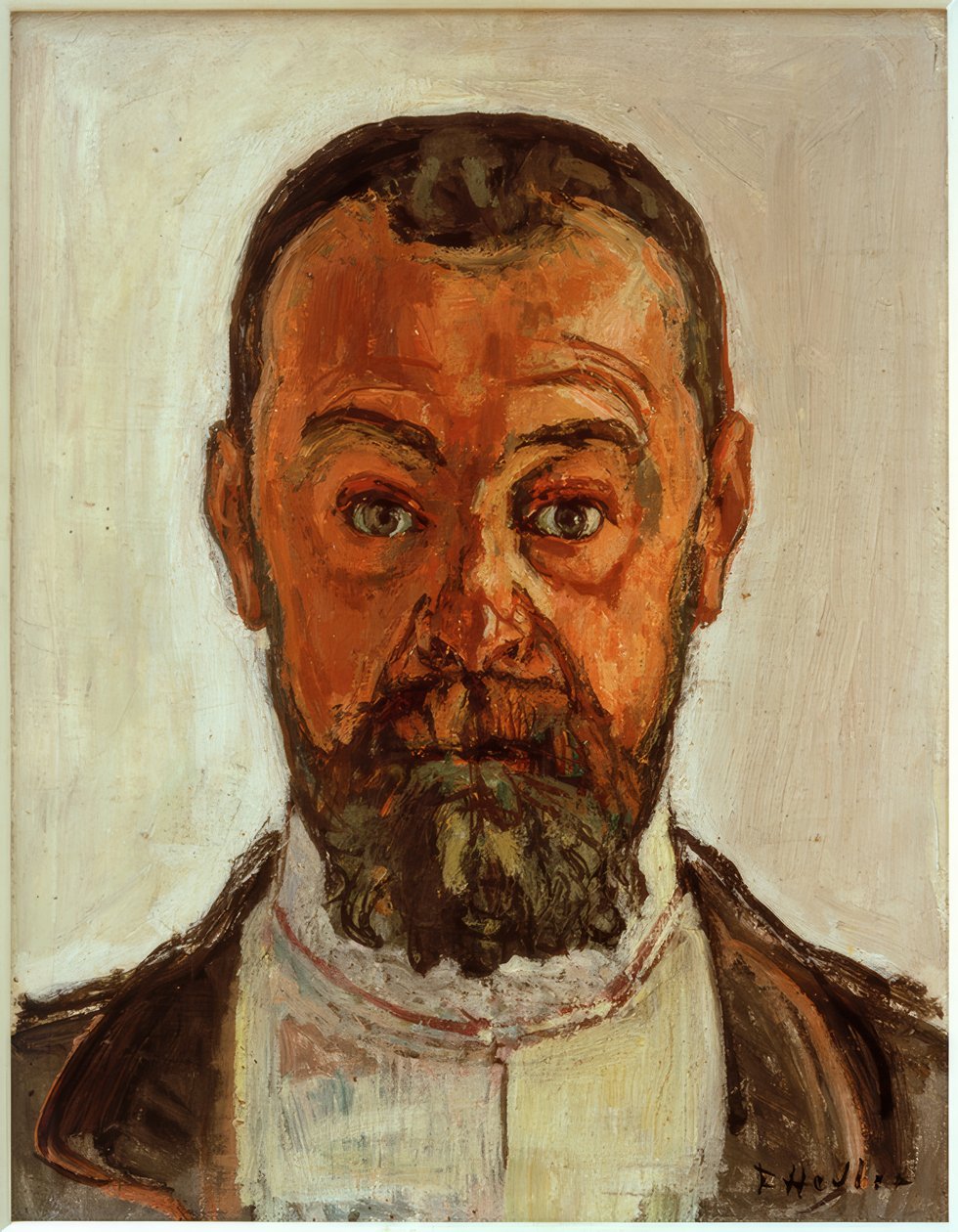 Autoportret z szerokimi oczami II autorstwa Ferdinand Hodler