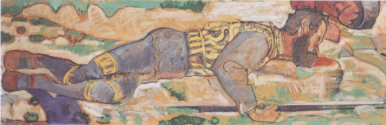 Umierający wojownik autorstwa Ferdinand Hodler