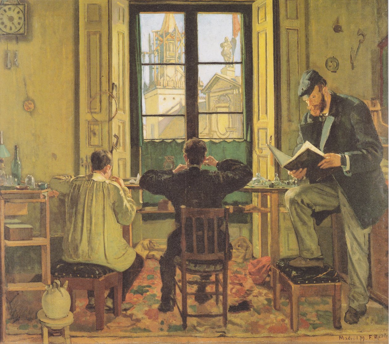 Warsztat zegarmistrzowski w Madrycie autorstwa Ferdinand Hodler