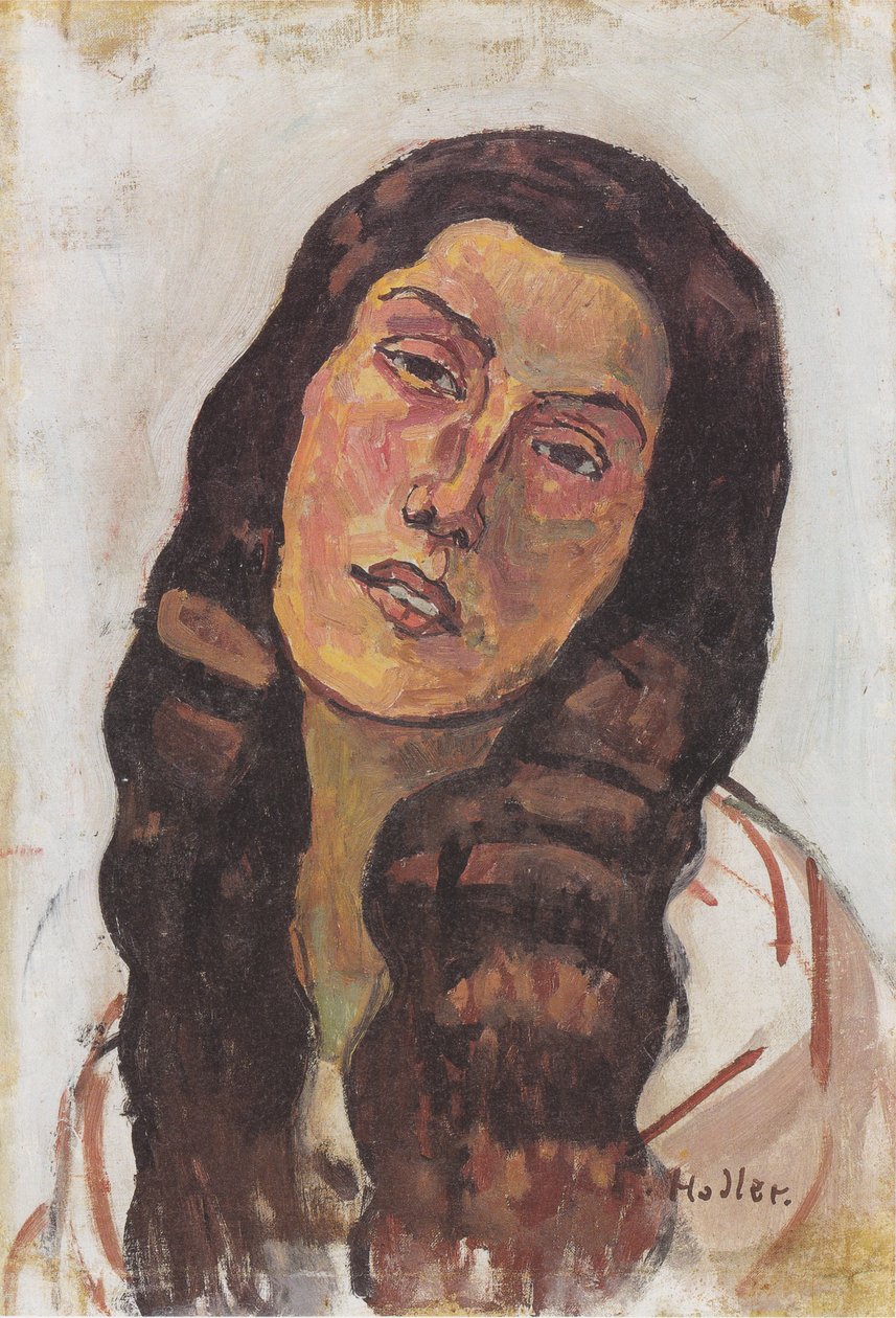 Valentine Godé-Darel z rozpuszczonymi włosami autorstwa Ferdinand Hodler