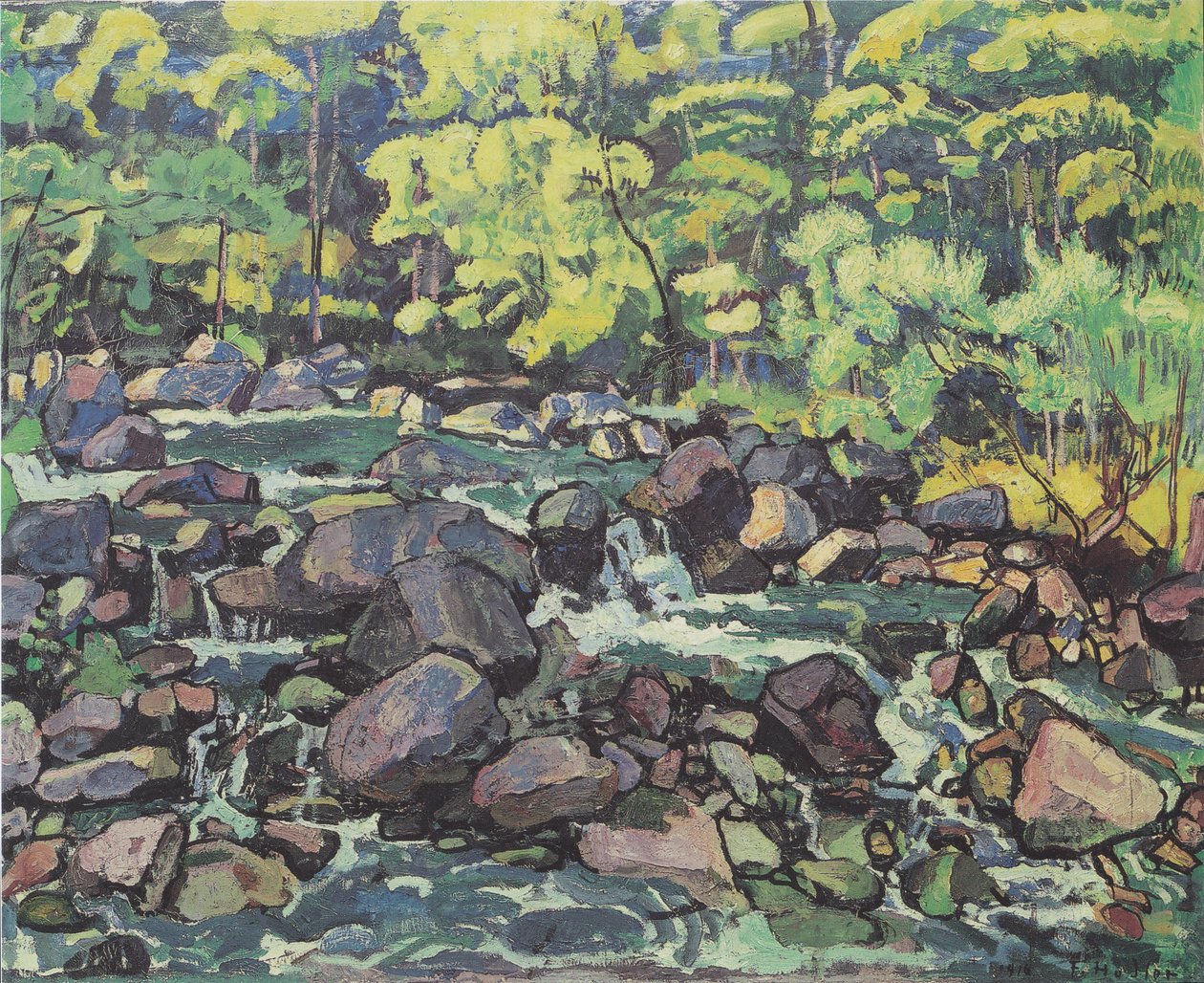 Waldbach koło Champéry autorstwa Ferdinand Hodler