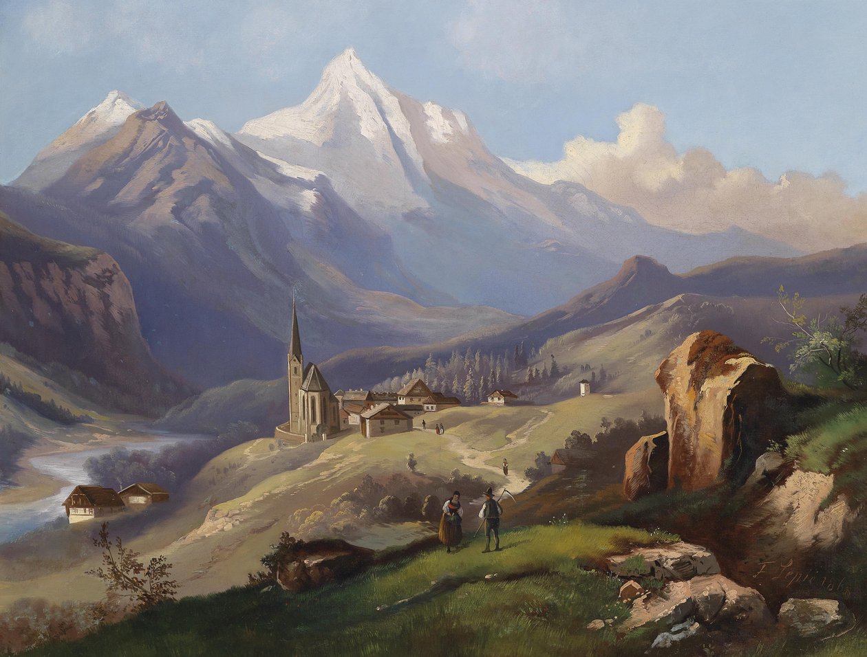 Widok na Heiligenblut autorstwa Ferdinand Lepie