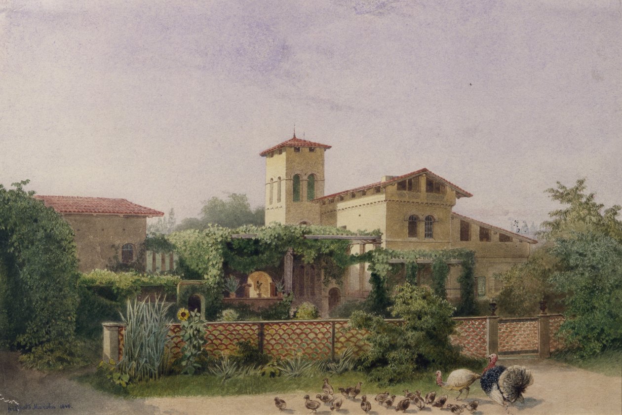 Łaźnie rzymskie, 1848 (wc na papierze) autorstwa Ferdinand Maron