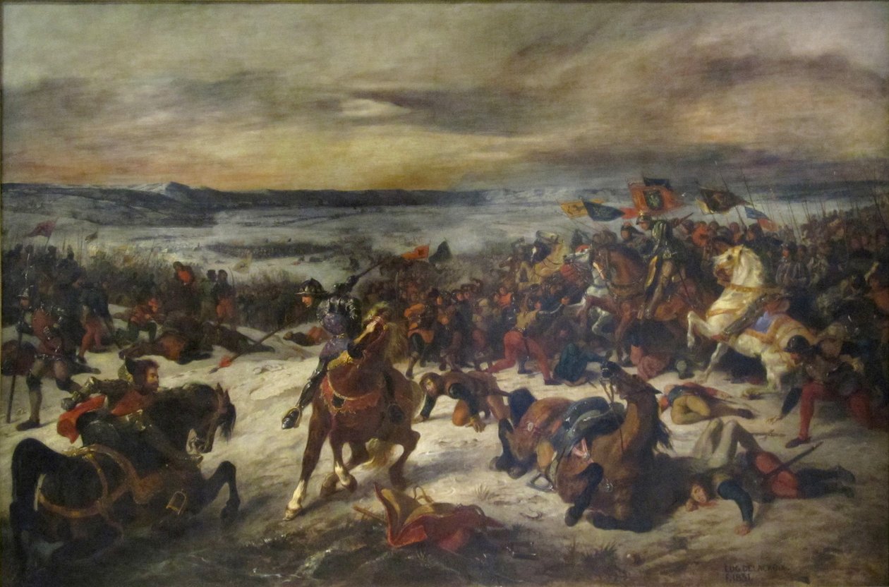 Bitwa o Nancy autorstwa Ferdinand Victor Eugene Delacroix