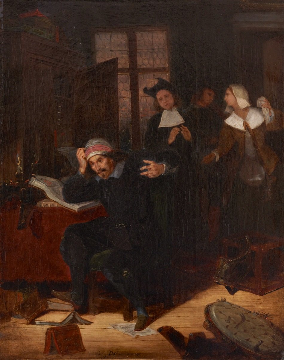 Don Kichot w swojej bibliotece autorstwa Ferdinand Victor Eugene Delacroix
