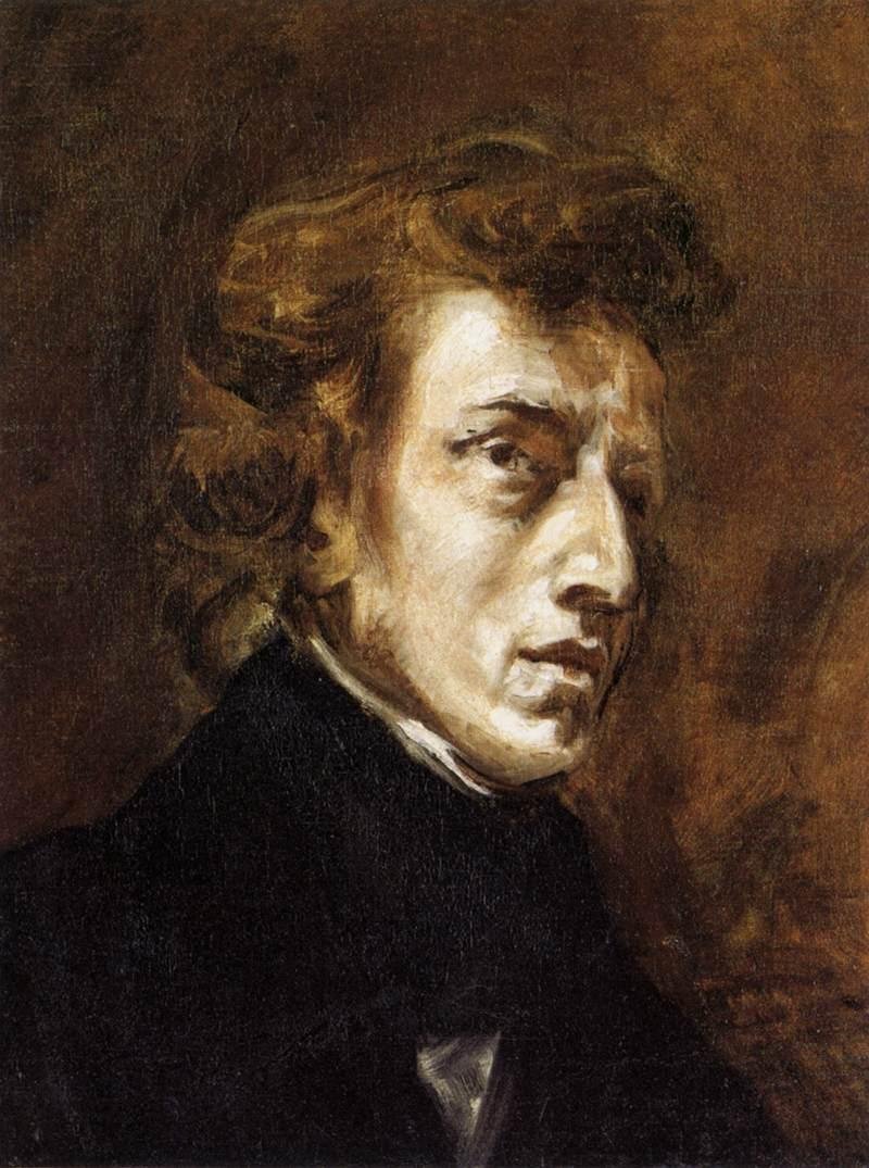 Fryderyk Chopin autorstwa Ferdinand Victor Eugene Delacroix