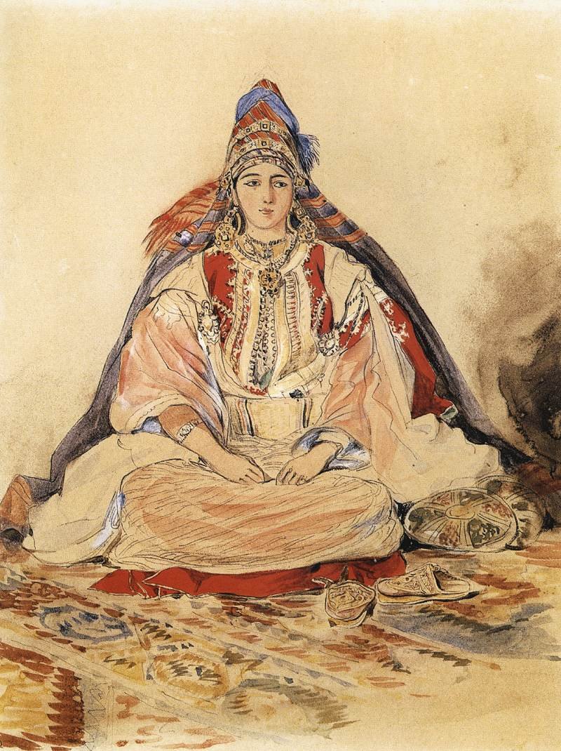 żydowska panna młoda autorstwa Ferdinand Victor Eugene Delacroix
