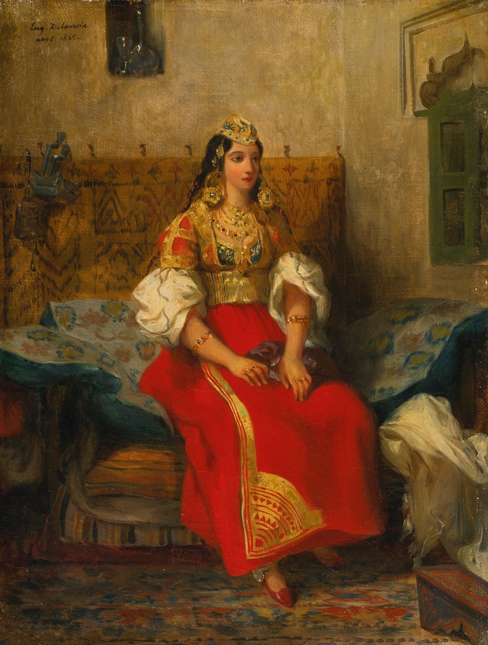 Tangerowska Żydówka w płaskim stroju autorstwa Ferdinand Victor Eugene Delacroix