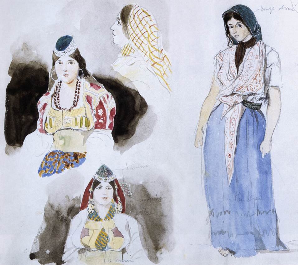 Marokańskie kobiety autorstwa Ferdinand Victor Eugene Delacroix