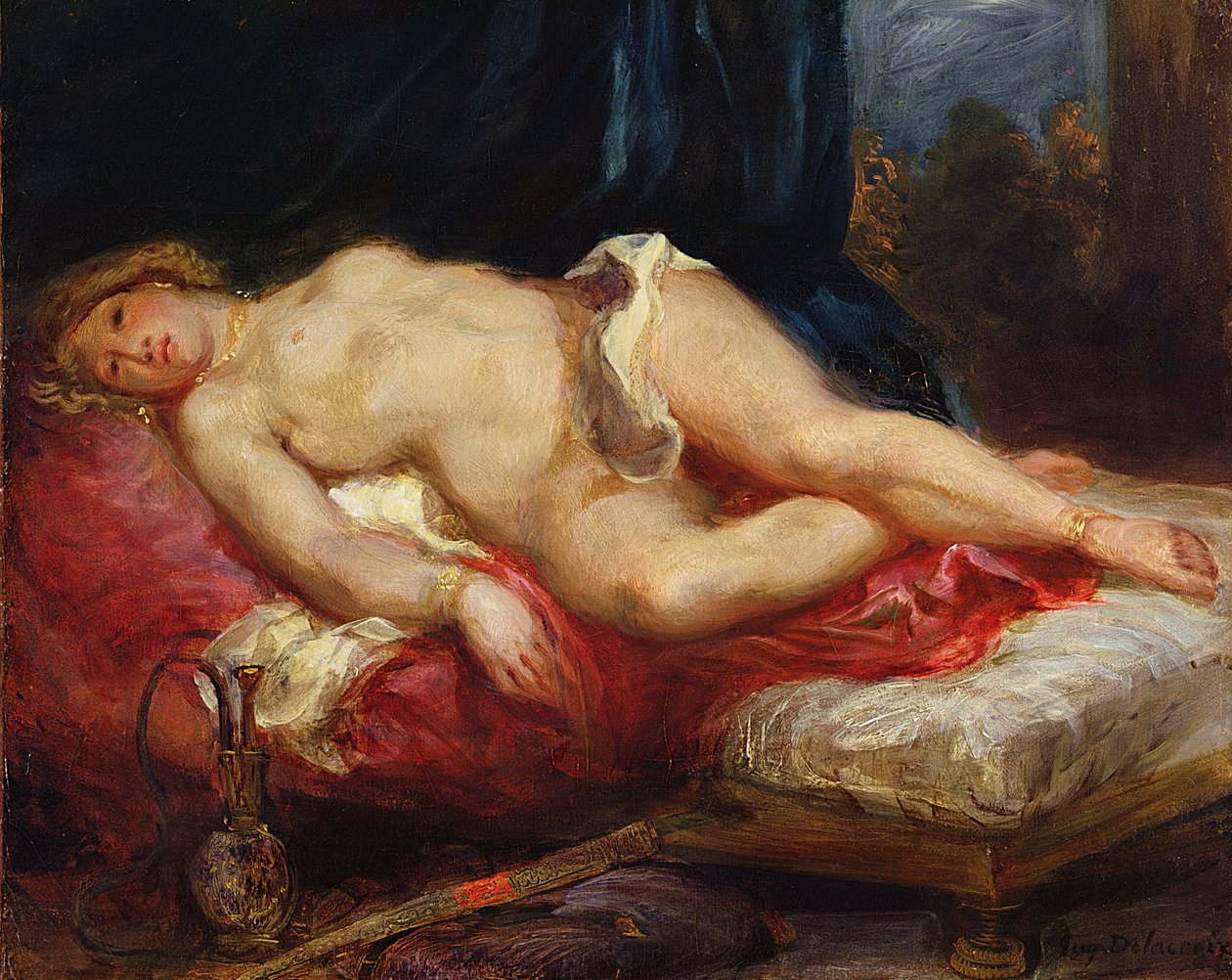 Odaliska, ok.1825 autorstwa Ferdinand Victor Eugene Delacroix