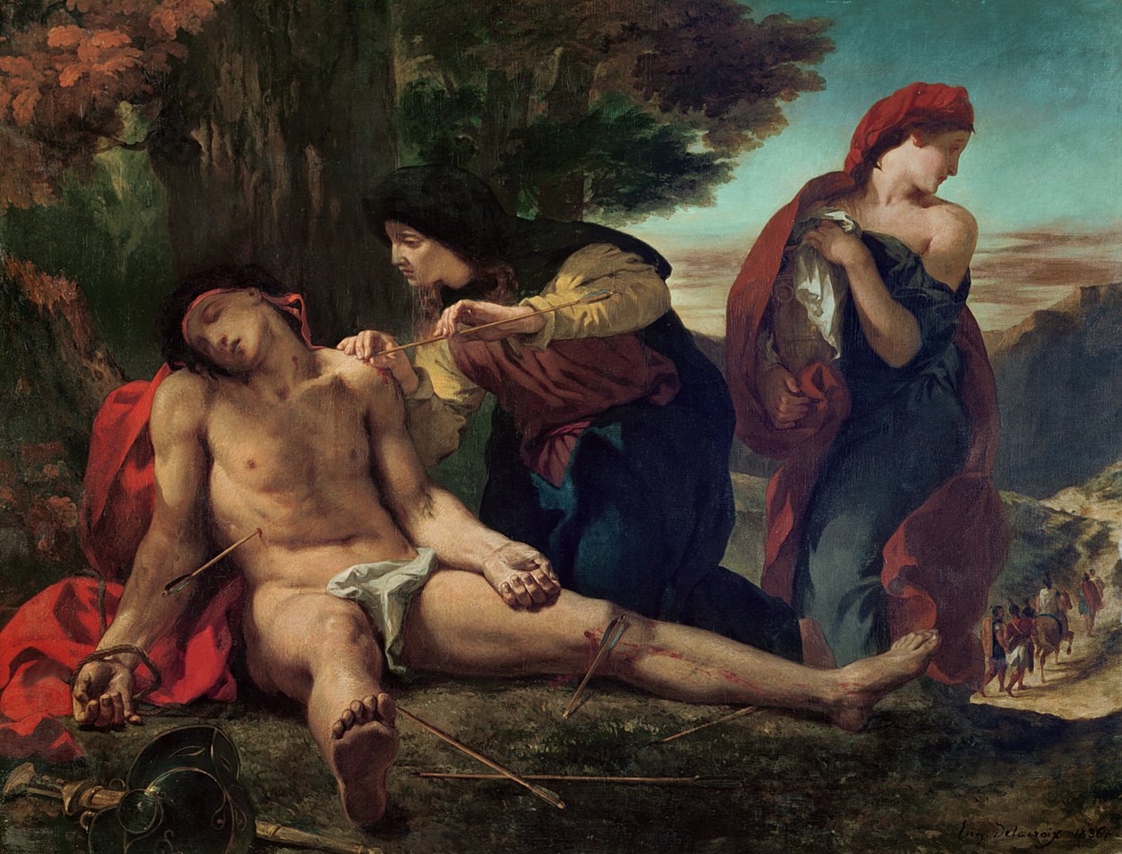 Św. Sebastian, 1836 autorstwa Ferdinand Victor Eugene Delacroix