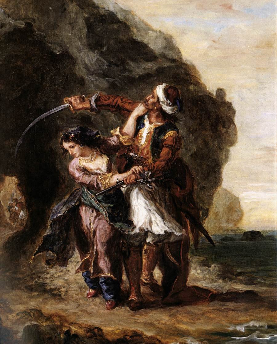 Oblubienica Abydos autorstwa Ferdinand Victor Eugene Delacroix