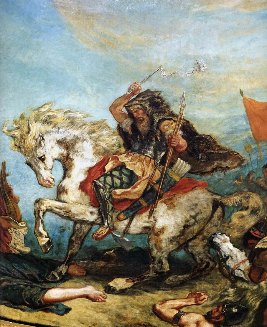 Fragment Victora Delacroix Attila autorstwa Ferdinand Victor Eugene Delacroix