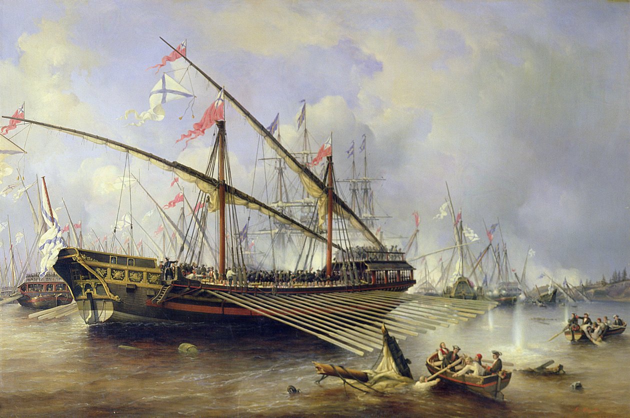 Bitwa pod Grengham 27 lipca 1720 r. autorstwa Ferdinand Victor Perrot