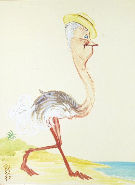 Maurice Chevalier (akwarela na papierze) autorstwa Ferdinand  Misti Mifliez