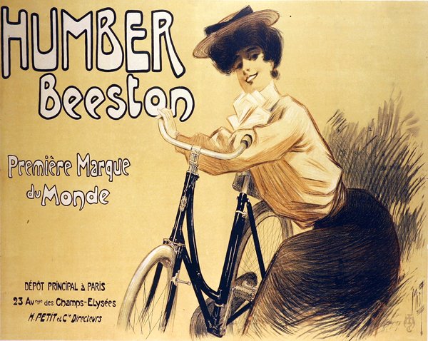 Plakat reklamujący rowery Humber Beeston (kolor lito) autorstwa Ferdinand  Misti Mifliez