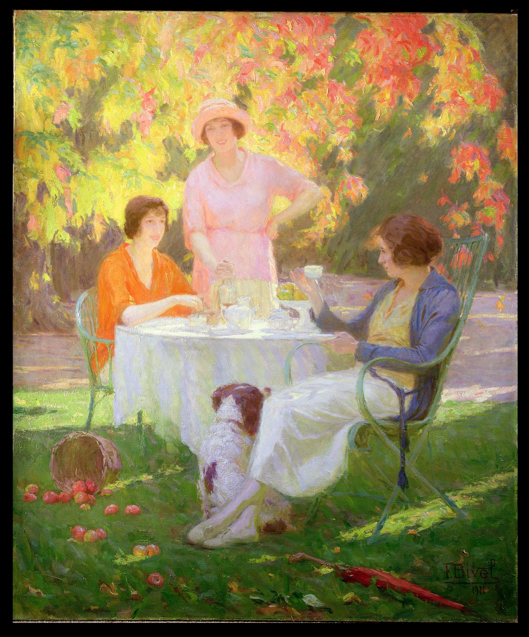 Herbata w ogrodzie autorstwa Ferdinand Achille Lucien Bivel