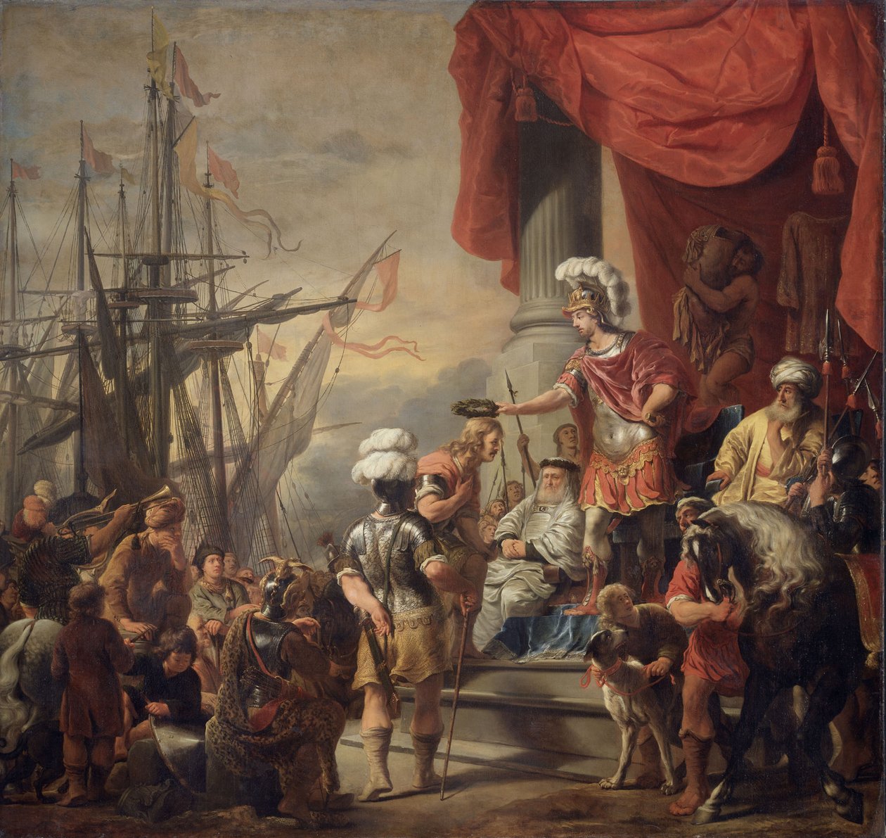 Eneasz na dworze Latinus autorstwa Ferdinand Bol
