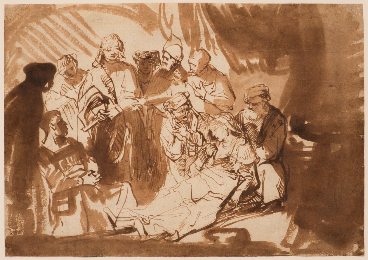 Christus und die Tochter des Jairus autorstwa Ferdinand Bol