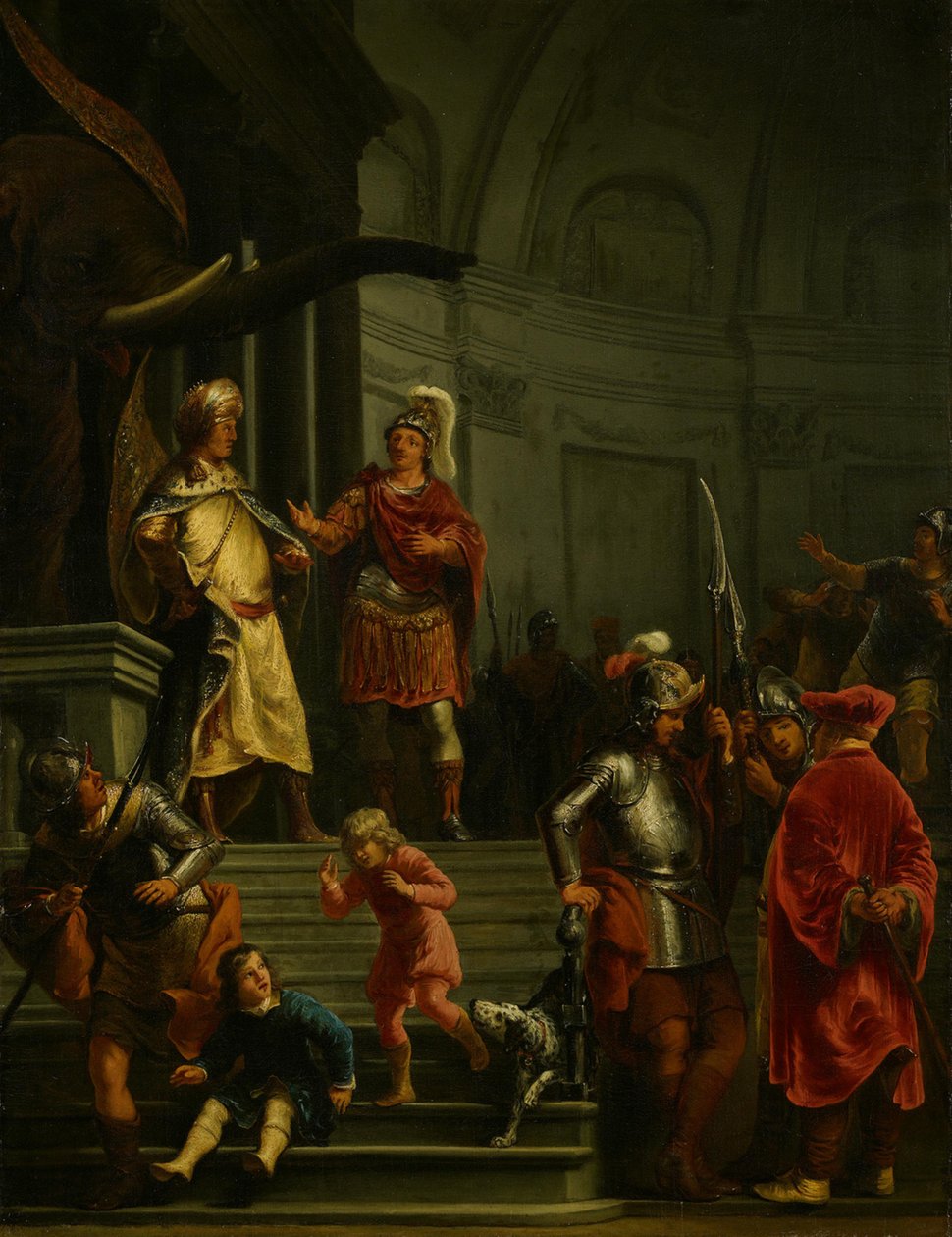 Nieustraszoność Fabrycjusza w obozie Pyrrusa autorstwa Ferdinand Bol