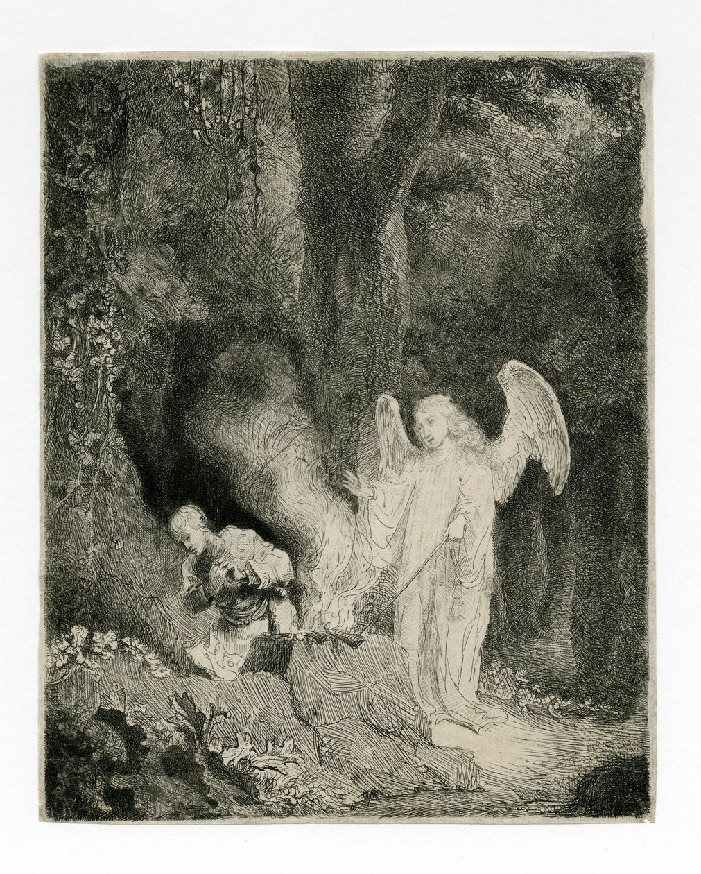 Ofiara Gedeona (Sdz 6:21) autorstwa Ferdinand Bol