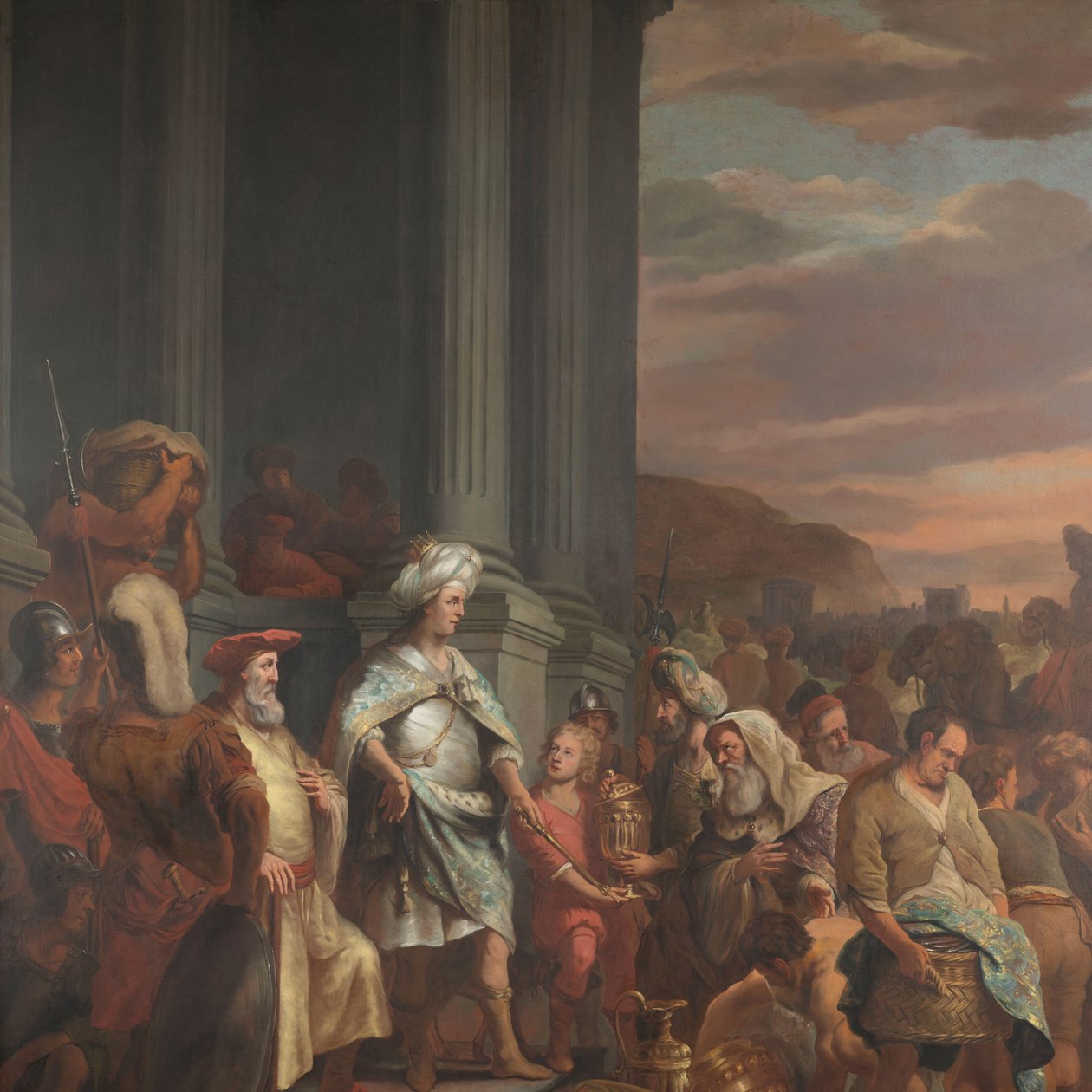 Król Cyrus przekazuje skarb zrabowany ze Świątyni Jerozolimskiej autorstwa Ferdinand Bol