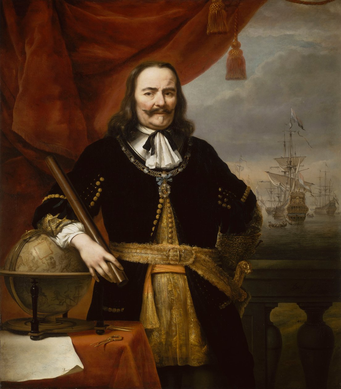 Michiel Adriaenszoon de Ruyter, generał-porucznik admirał Zjednoczonych Prowincji (1607-1676) autorstwa Ferdinand Bol