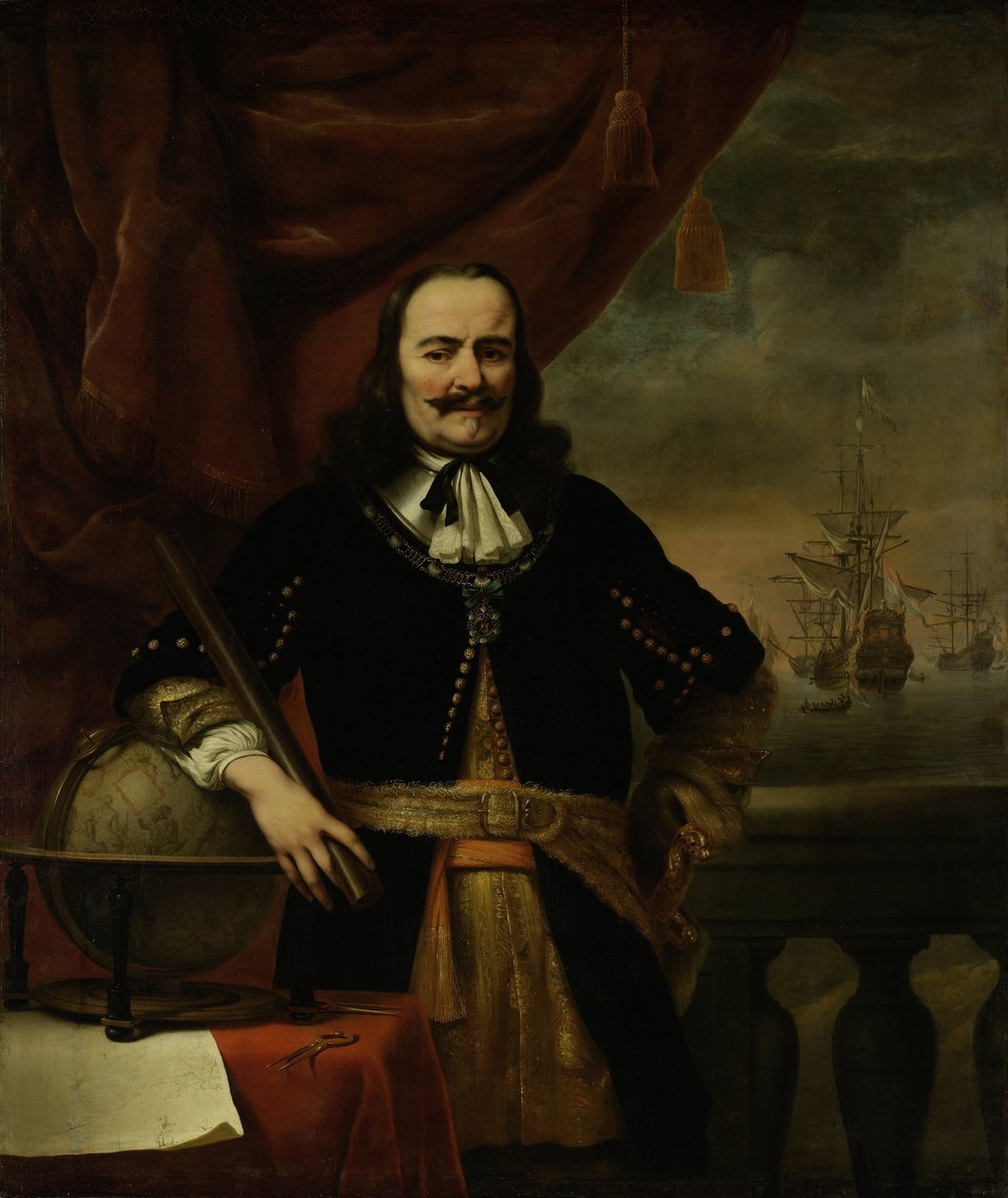 Michiel de Ruyter jako porucznik admirał autorstwa Ferdinand Bol