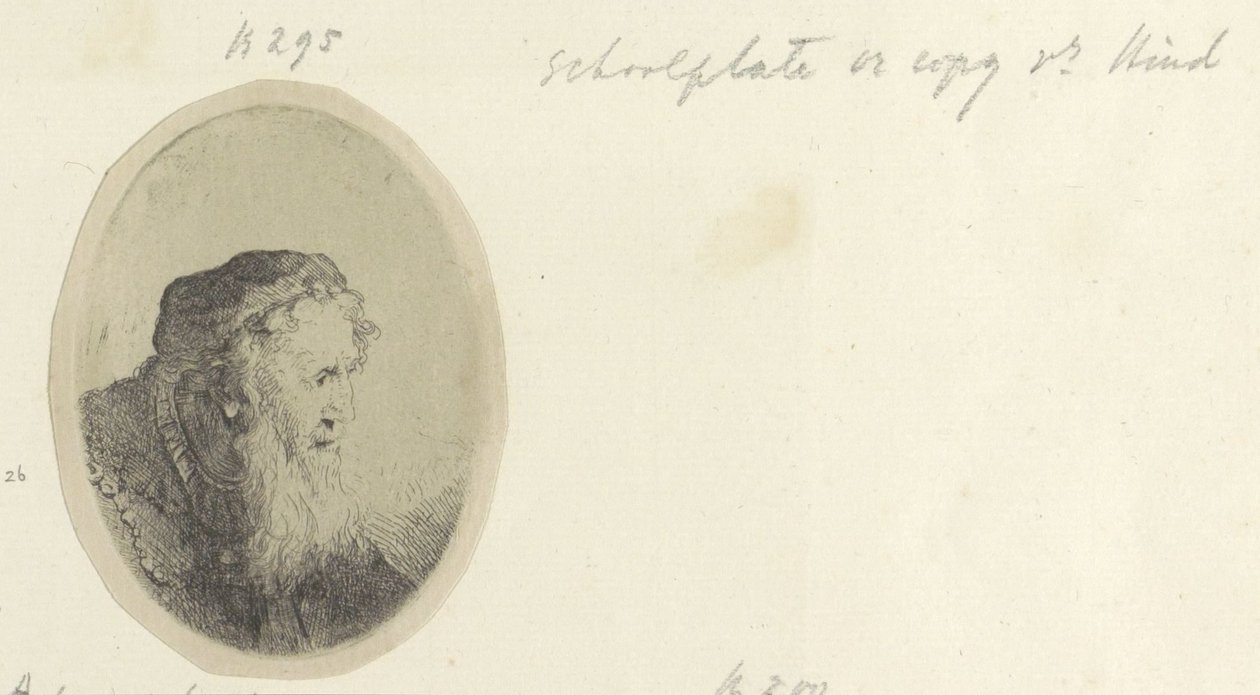 Oude człowiek stawia baard Kolekcja osiemdziesięciu pięciu oryginalnych grafik (tytuł serii) autorstwa Ferdinand Bol