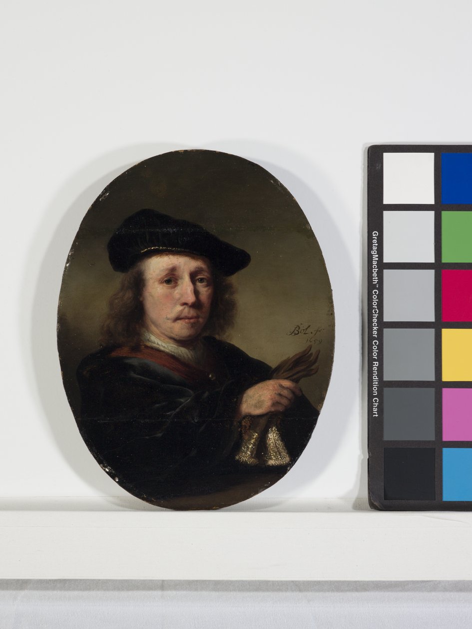 Portret mężczyzny (olej na drewnie) autorstwa Ferdinand Bol