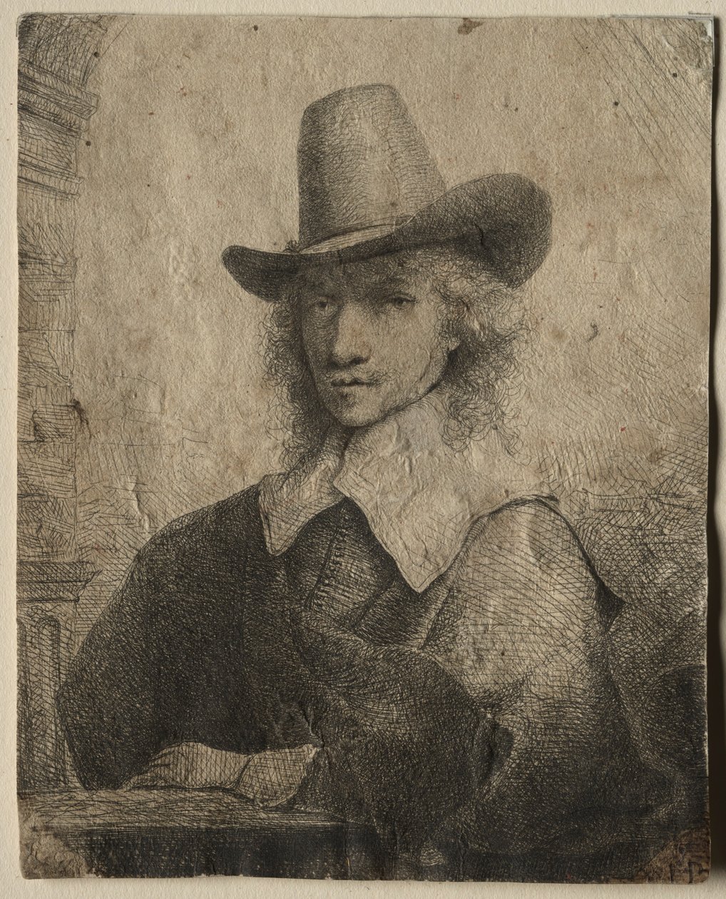 Portret mężczyzny w wysokim kapeluszu, 16421651. autorstwa Ferdinand Bol