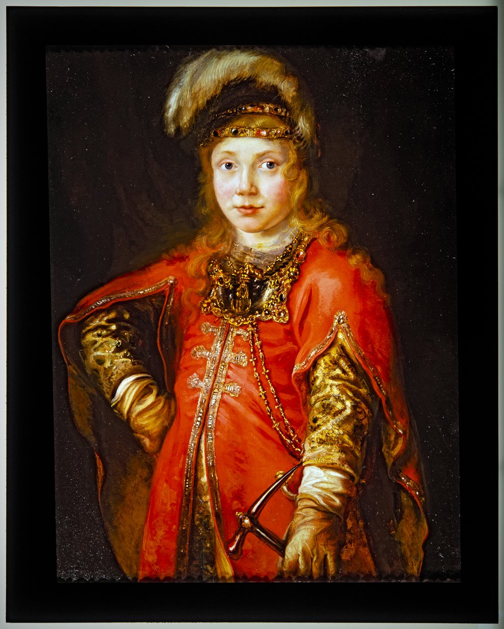 Portret młodzieńca w czerwonej tunice autorstwa Ferdinand Bol