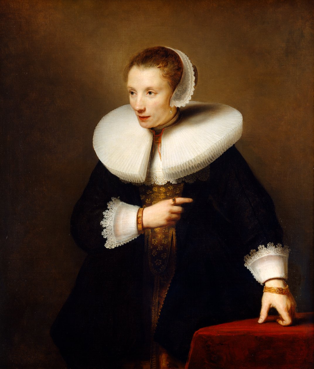 Portret nieznanej kobiety, ok. 1642-44 (olej na płótnie) autorstwa Ferdinand Bol