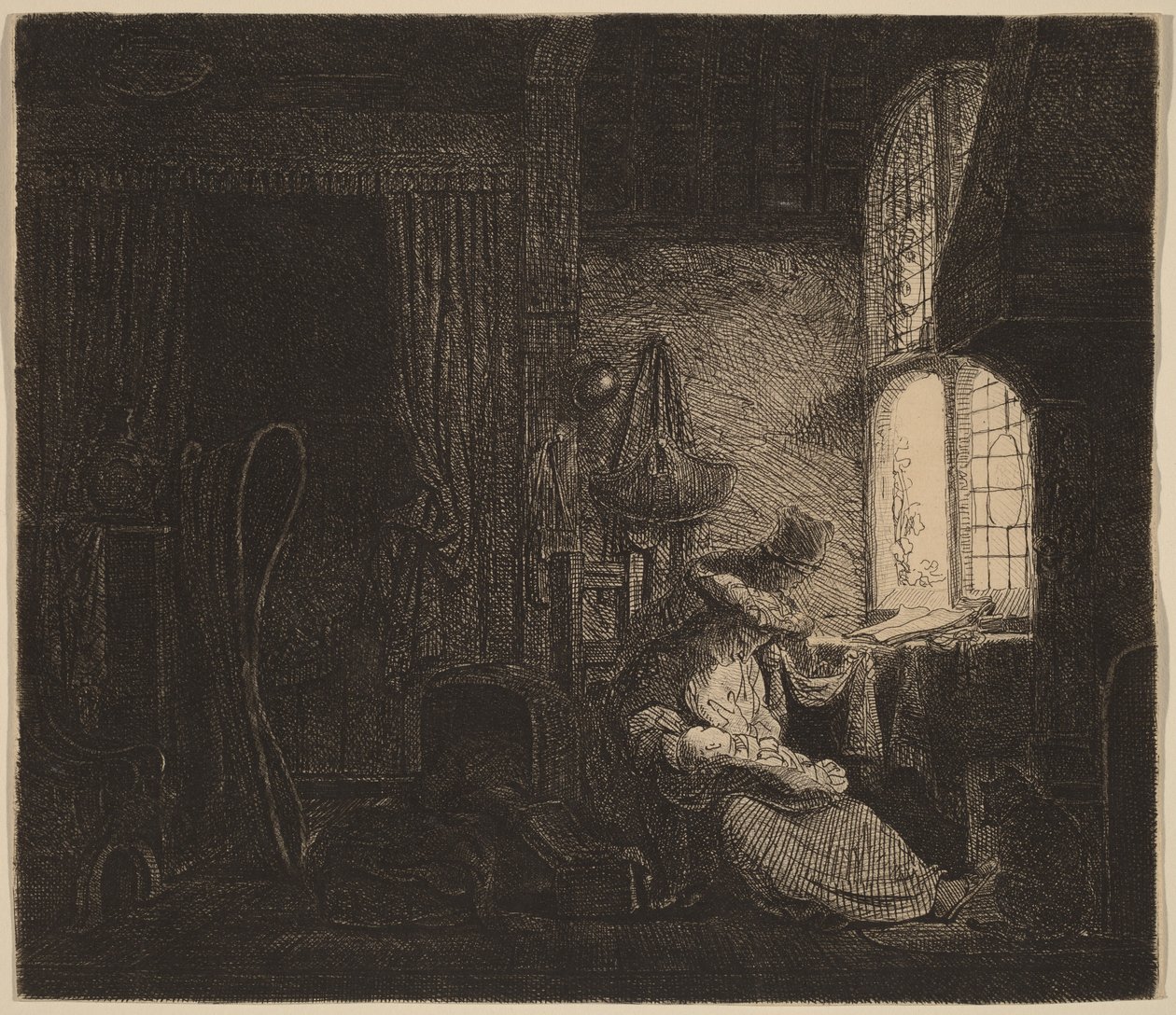 Rodzina w pokoju autorstwa Ferdinand Bol