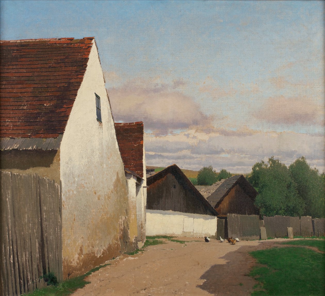 Stare domy w Gaudenzdorf autorstwa Ferdinand Brunner