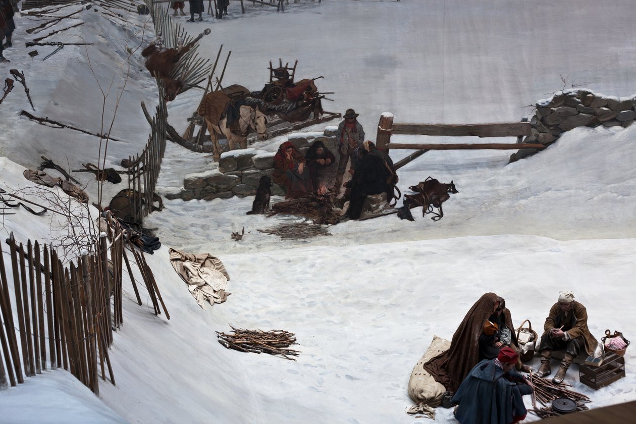Panorama Bourbaki autorstwa Ferdinand & Castres Edouard (1838-1902) Hodler