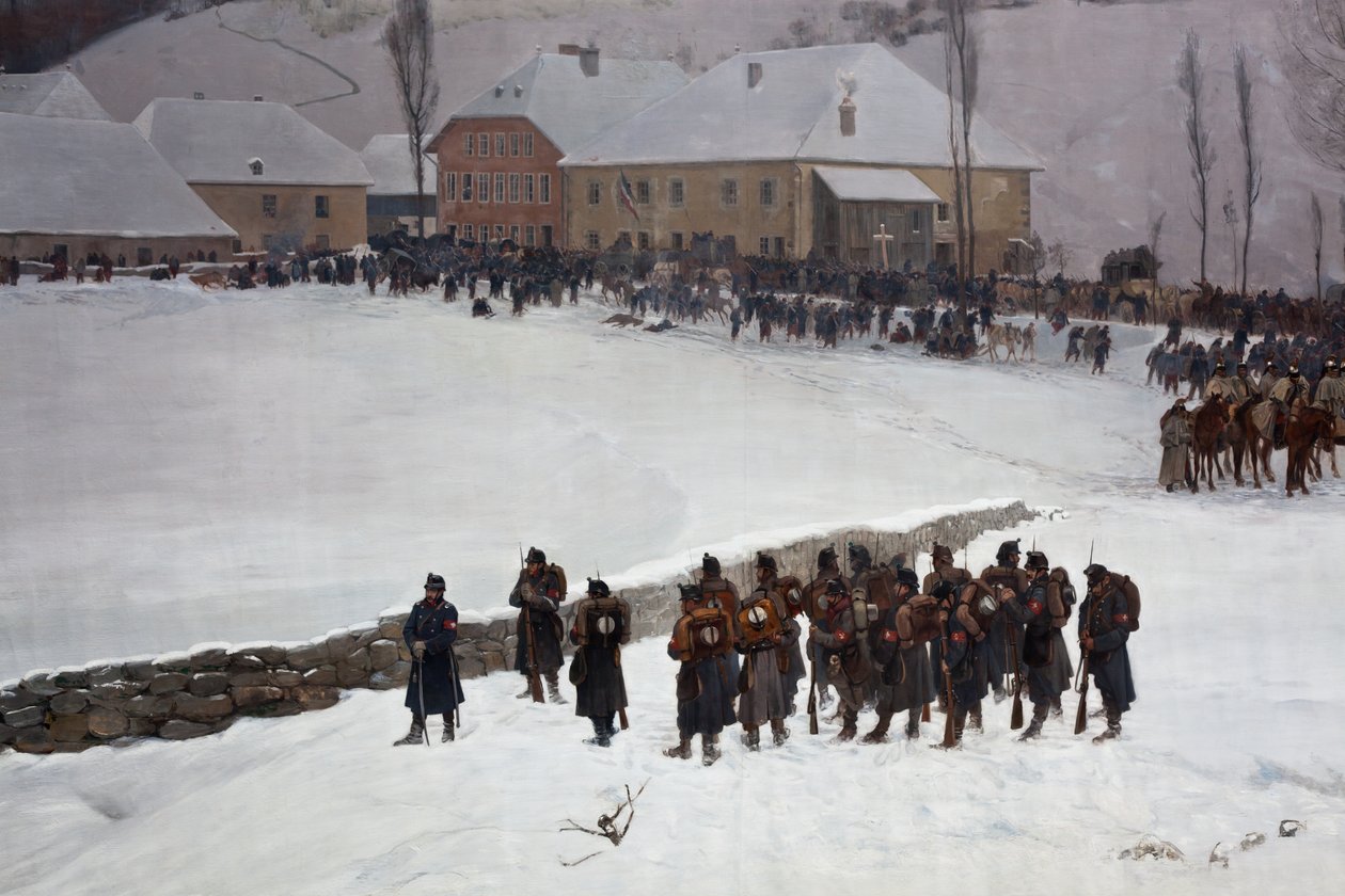 Panorama Bourbaki autorstwa Ferdinand & Castres Edouard (1838-1902) Hodler