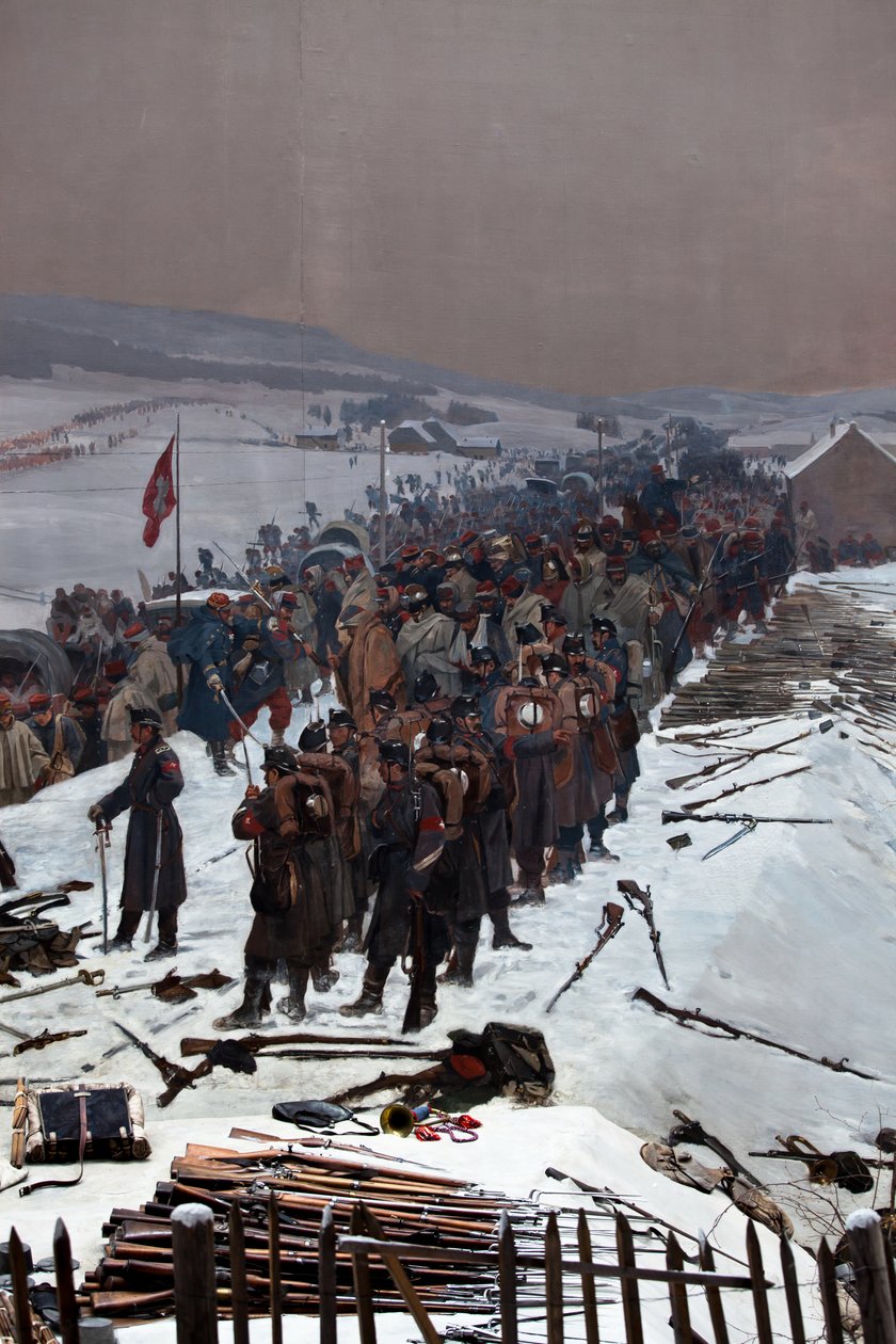 Panorama Bourbaki autorstwa Ferdinand & Castres Edouard (1838-1902) Hodler