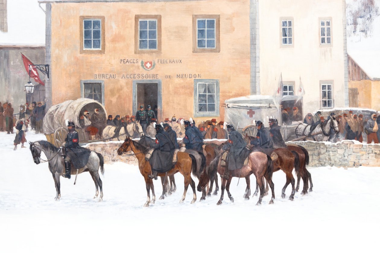 Panorama Bourbaki autorstwa Ferdinand & Castres Edouard (1838-1902) Hodler