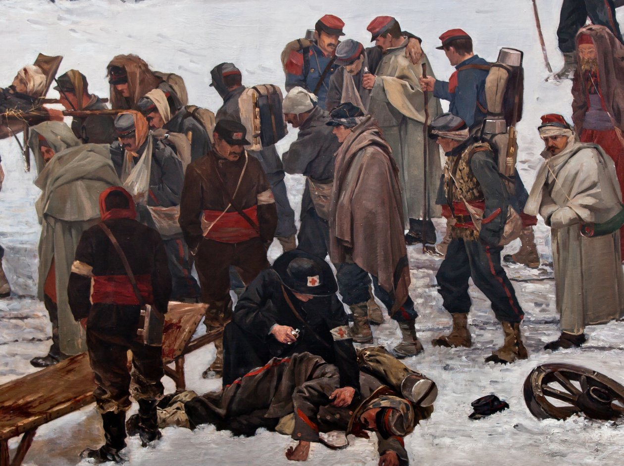 Panorama Bourbaki autorstwa Ferdinand & Castres Edouard (1838-1902) Hodler