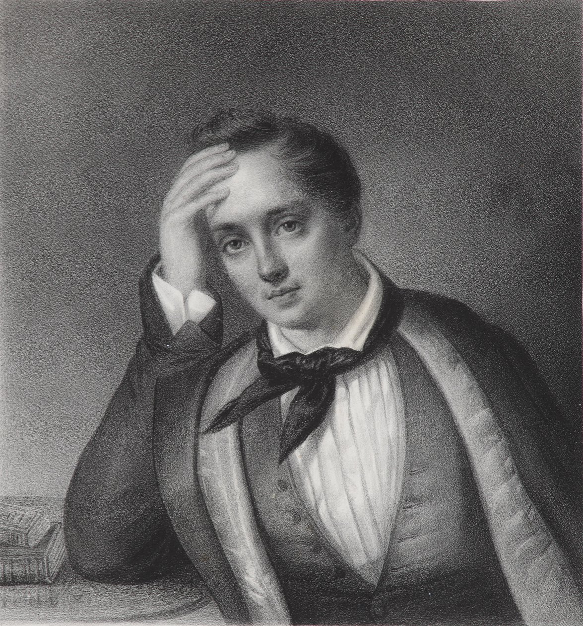 Portret poety Jewgienija Abramowicza Baratyńskiego 1800-1844, lata 30. XIX wieku autorstwa Ferdinand Chevalier